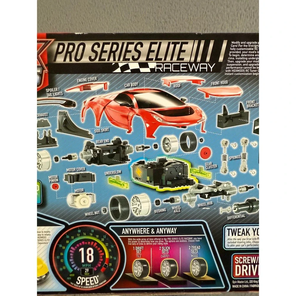 HEXBUG MODS RC Tuner‎ Car Pro Series Elite Raceway Customizable 150+ Pcs